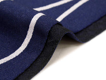 將圖片載入圖庫檢視器 Men&#39;s Washable Obi Belt Reversible  for Japanese Traditional Kimono:  Wavy Line Pattern Navy x Black
