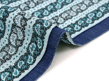 画像をギャラリービューアに読み込む, Men&#39;s Washable Obi Belt Reversible for Japanese Traditional Kimono: Paisley Blue Black x Indigo Blue
