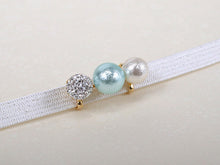 画像をギャラリービューアに読み込む, Obidome Cotton Pearl  for Japanese Traditional Kimono - 3 Aqua Light Blue Rhinestone
