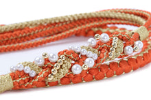 画像をギャラリービューアに読み込む, Silk Obijime Pearl Beads  for Japanese Traditional Kimono - Orange
