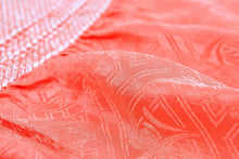 將圖片載入圖庫檢視器 Silk Obiage for Japanese Traditional Kimono - Shiborizome Pink Orange
