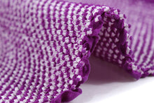 Load image into Gallery viewer,  Silk Obiage for Japanese Traditional Kimono -Shiborizome Purple
