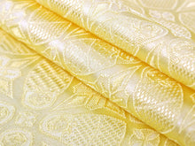 將圖片載入圖庫檢視器 Silk Obiage Tango-chirimen for Japanese Traditional Kimono - Matryoshka Cream Yellow
