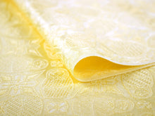Load image into Gallery viewer, Silk Obiage Tango-chirimen for Japanese Traditional Kimono - Matryoshka Cream Yellow
