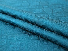 画像をギャラリービューアに読み込む, Silk Obiage Tango-chirimen for Japanese Traditional Kimono - Matryoshka Turquoise Blue
