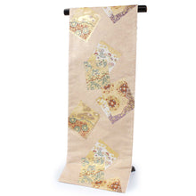 將圖片載入圖庫檢視器 Silk Fukuro-Obi for Japanese Traditional Kimono - Nishijinori Beige Gold
