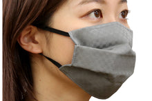 Load image into Gallery viewer, IRODORI Silk Pleats Face Mask - Dary Gray
