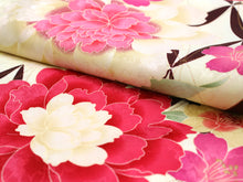 画像をギャラリービューアに読み込む, Polyester Washable Two-Shaku-Sode Kimono and Hakama 2-Piece Set with Cloisonne Peony Pattern: Japanese Traditional Clothes
