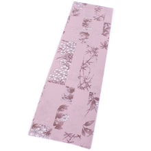 將圖片載入圖庫檢視器 Polyester Haneri for Japanese Traditional Kimono - Pink Random Flowers and Grass Plaid
