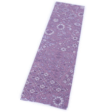 画像をギャラリービューアに読み込む, Polyester Haneri for Japanese Traditional Kimono - Deep purple Patchwork  Peony flower grass, grape arabesque, geometric pattern
