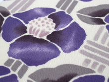 Load image into Gallery viewer, Cotton Haneri for Japanese Traditional Kimono - off white blue purple post office 
