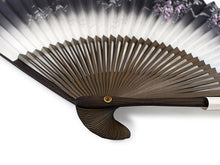 画像をギャラリービューアに読み込む, Ladies Paper Sensu :Japanese Traditional Folding Fan - Navy Blue Wisteria Large
