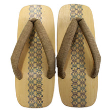 画像をギャラリービューアに読み込む, Men&#39;s Paulownia Geta (Japanese Sandals) for Japanese Traditional Kimono/Yukata:*Clogs Print Natural White Wooden Platform tie-dye pattern Brown Gray Sandal
