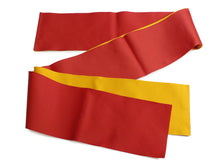 画像をギャラリービューアに読み込む, Women&#39;s Hanhaba-obi for Japanese Traditional Kimono - Unlined Reversible Red x YellowGold
