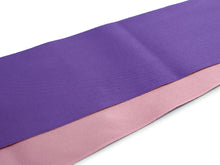 Load image into Gallery viewer, Women&#39;s Hanhaba-obi for Japanese Traditional Kimono - Unlined Reversible Ash Pink x Violet
