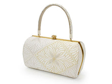 將圖片載入圖庫檢視器 Zori sandles and bag set, Women, White, Gold, Matsubishi pattern
