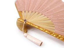 將圖片載入圖庫檢視器 Sensu, Foldable fan, Fan bag, 2-piece set in paulownia box, Women, Pink, Dot pattern
