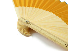 將圖片載入圖庫檢視器 Sensu, Foldable fan, Fan bag, 2-piece set in paulownia box, Men, Mustard, Plain, Ruler
