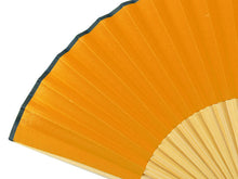 Load image into Gallery viewer, Sensu, Foldable fan, Fan bag, 2-piece set in paulownia box, Men, Mustard, Plain, Ruler

