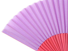 Load image into Gallery viewer, Sensu, Foldable fan, Fan bag, 2-piece set,Women Bicolor,Purple, Pink, Plain
