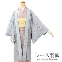 Load image into Gallery viewer, Lace Kimono cardigan, Blue
