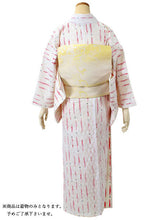 將圖片載入圖庫檢視器 Lace Kimono, Women,Hitoe, Cool, Red, Vertical stripes with circles and curves 
