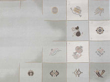 將圖片載入圖庫檢視器 Women&#39;s Tailored Washable Polyester Fukuro Obi Belt - Light Gray,Check Pattern-
