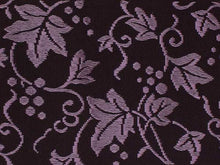 画像をギャラリービューアに読み込む, Men&#39;s Reversible Silk HAKATA-Ori KAKU Obi Belt - Purple, Light Purple Grape Arabesque /A Straight Line Pattern-
