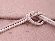 將圖片載入圖庫檢視器 Women&#39;s Washable Hitoe Kimono Coodinate Set of 4 Items -Light Purple Kimono(L size) and Purple Obi Belt-
