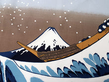 Load image into Gallery viewer, Furoshiki, Japanese Hokusai nami The Great Wave pattern
