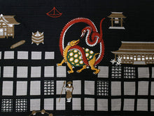 画像をギャラリービューアに読み込む, Small Furoshiki Black Kyoto map Kimono Japan
