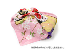 Load image into Gallery viewer, Small Furoshiki, Pink Hinamatsuri
