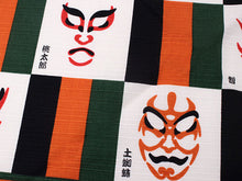 Load image into Gallery viewer, Small Furoshiki, White Kabuki
