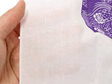 Load image into Gallery viewer, Ukiyoe Tenugui Hand Towel Purple Oiran Pattern 
