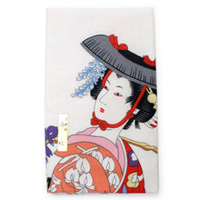 將圖片載入圖庫檢視器 Ukiyoe Tenugui Hand Towel Fuji-Musume Pattern
