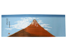 Load image into Gallery viewer, Ukiyoe Tenugui Hand Towel Red Mt. Fuji Pattern
