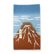 將圖片載入圖庫檢視器 Ukiyoe Tenugui Hand Towel Red Mt. Fuji Pattern
