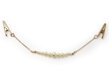 画像をギャラリービューアに読み込む, Women&#39;s haori string, white pearl beads clip-on
