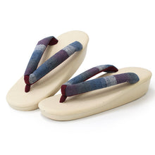 Load image into Gallery viewer, Women&#39;s Zori sandles, Off white, Urethane, Blue purple Hanao
