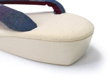 將圖片載入圖庫檢視器 Women&#39;s Zori sandles, Off white, Urethane, Blue purple Hanao
