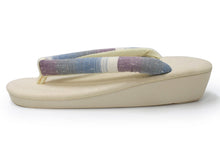 將圖片載入圖庫檢視器 Women&#39;s Zori sandles, Off white, Urethane, Light blue, purple hanao
