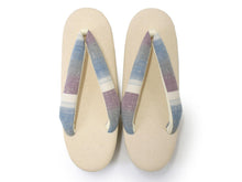 Load image into Gallery viewer, Women&#39;s Zori sandles, Off white, Urethane, Light blue, purple hanao
