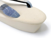 Load image into Gallery viewer, Women&#39;s Zori sandles, Off white, Urethane, Light blue, gray hanao
