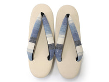 將圖片載入圖庫檢視器 Women&#39;s Zori sandles, Off white, Urethane, Light blue, gray hanao
