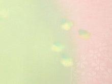 画像をギャラリービューアに読み込む, Women&#39;s Obiage pink light green water chestnuts and flowers pattern
