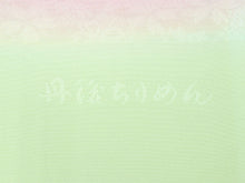 画像をギャラリービューアに読み込む, Women&#39;s Obiage pink light green water chestnuts and flowers pattern
