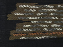 Load image into Gallery viewer, Bunka obi, Black Brushstroke pattern

