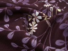 Load image into Gallery viewer, Women&#39;s Hitoe Unlined Kimono Red purple bush clover and flower
