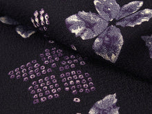 將圖片載入圖庫檢視器 Women&#39;s Hitoe Unlined Kimono deep purple cherry blossom kanoko 

