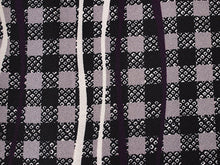 將圖片載入圖庫檢視器 Women&#39;s Hitoe Unlined Kimono black gray purple, plaid with waving stripes 

